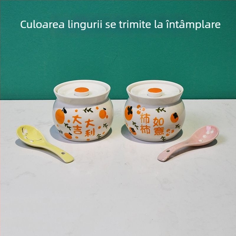 Vas ceramic pentru gătit cu capac, pentru uz casnic, aburitor pentru ouă, oală de lut pentru fierberea supei