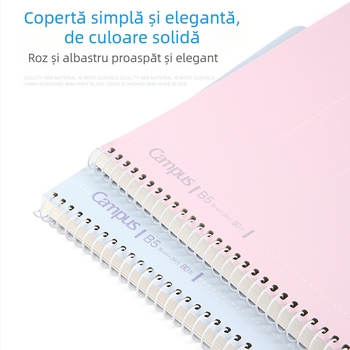 Caiet spiral perforat KOKUYO Guoyu, design simplu și creativ