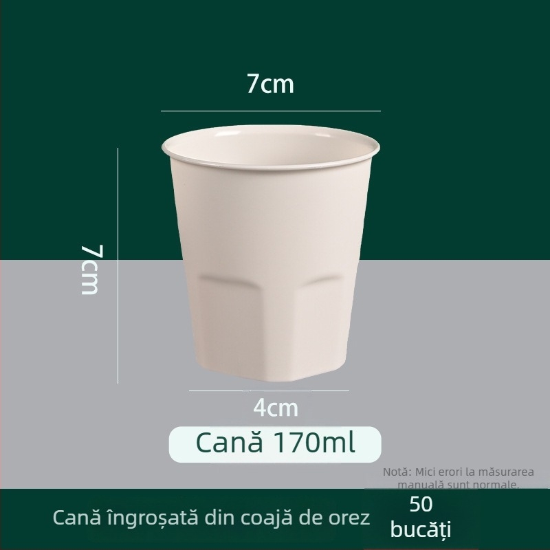 Set de veselă din coji de orez — patru piese, boluri și bețișoare, calitate alimentară, pentru hot pot, grătar și camping