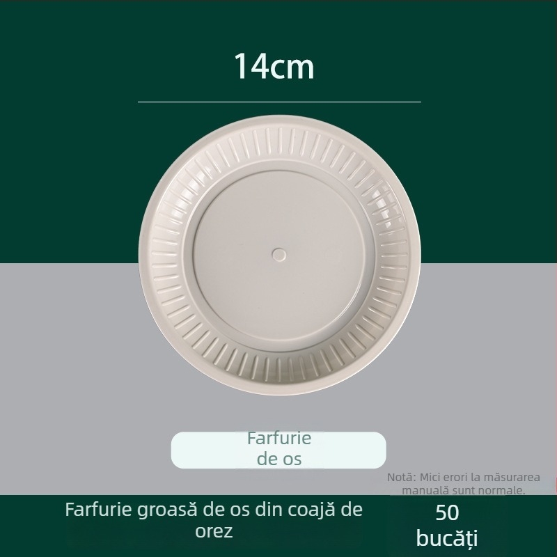 Set de veselă din coji de orez — patru piese, boluri și bețișoare, calitate alimentară, pentru hot pot, grătar și camping