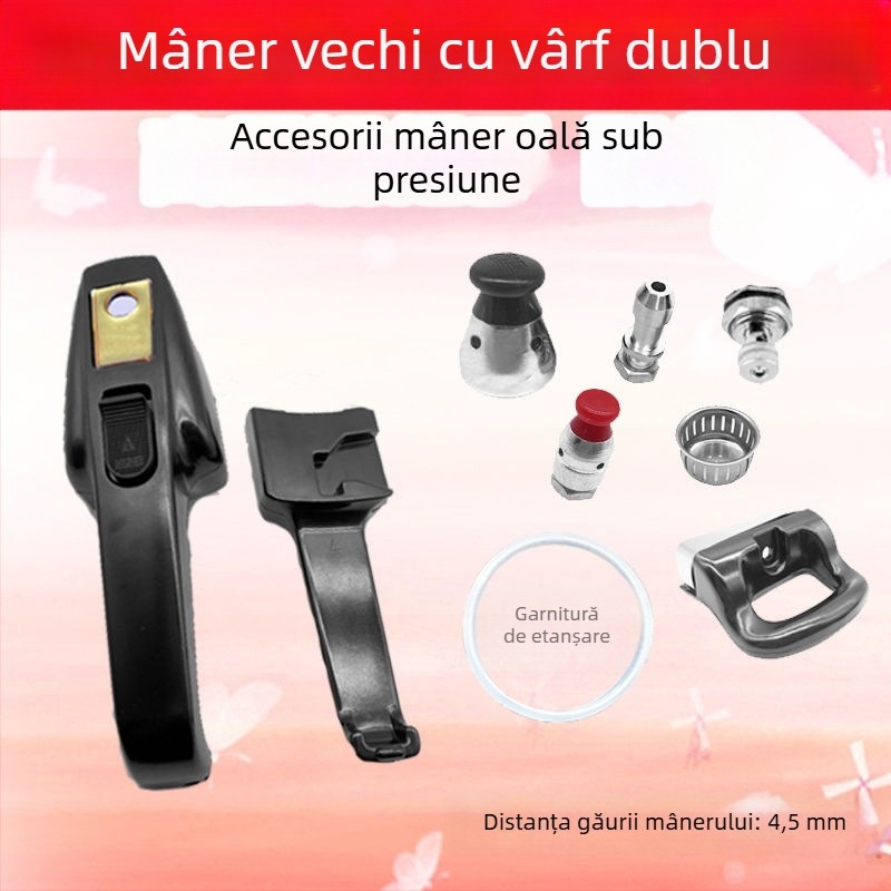 Mâner pentru oală sub presiune Shenyang Aiqi, stil vechi, negru, tip push – accesoriu (fără conductă de evacuare)