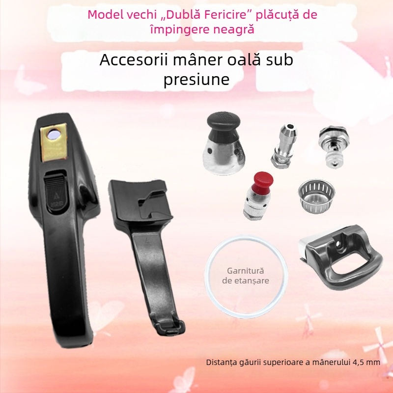 Mâner pentru oală sub presiune Shenyang Aiqi, stil vechi, negru, tip push – accesoriu (fără conductă de evacuare)