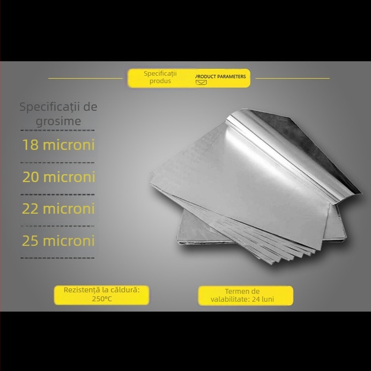 Folie din aluminiu pentru coacere și grătare, folie de gătit antiaderentă pentru cuptor cu aer, potrivite pentru fructe de mare și tăiței