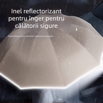 Umbrelă inversă cu 20 spițe, pentru soare și ploaie, automată, pliabilă, cu logo, pentru bărbați și femei