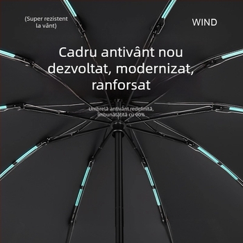 Umbrelă inversă cu 20 spițe, pentru soare și ploaie, automată, pliabilă, cu logo, pentru bărbați și femei