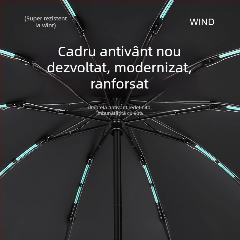 Umbrelă inversă cu 20 spițe, pentru soare și ploaie, automată, pliabilă, cu logo, pentru bărbați și femei