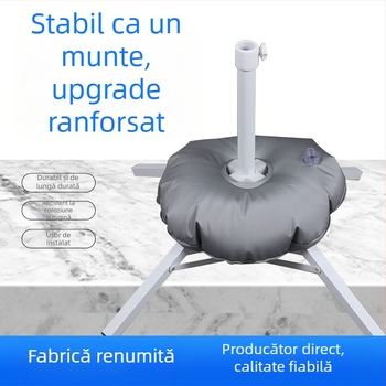 Umbrelă mare de exterior pentru umbrire, bază umplută cu apă și bază publicitară, bază din plastic pliabilă