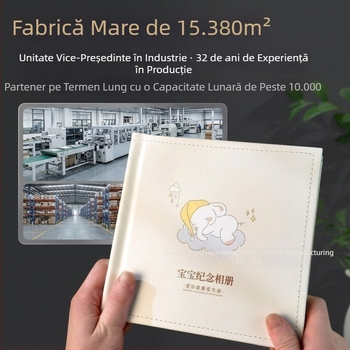Album foto din piele de înaltă calitate, copertă din piele personalizată, modele diverse pentru copertă, imprimare și realizare a paginilor interioare de înaltă definiție pentru poze de bebeluși
