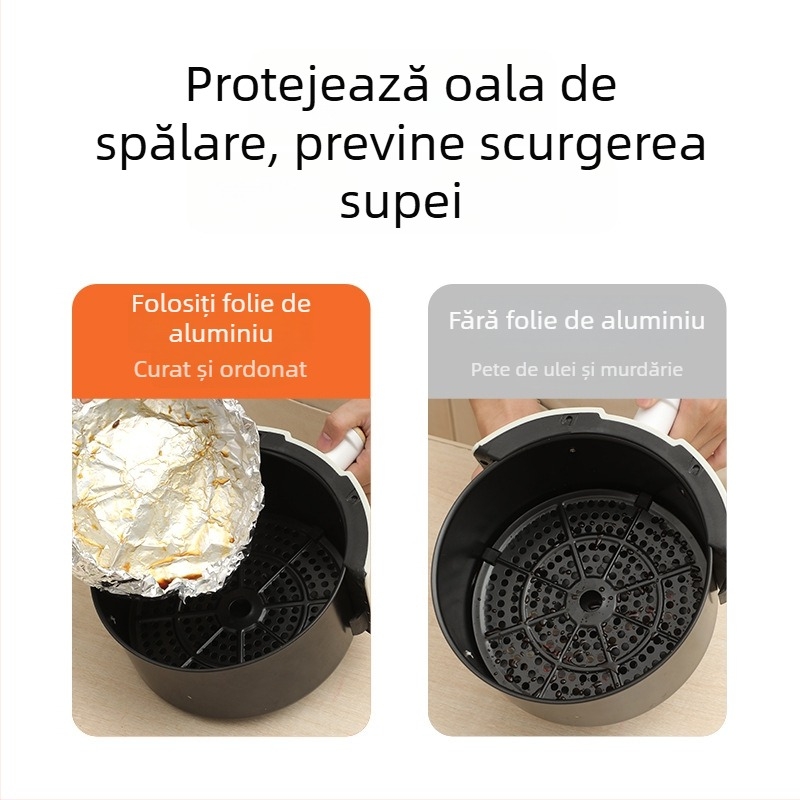 Quishida rolă folie de aluminiu, lăţime 30 cm, grosime 20 µm, de unică folosinţă, pentru coacere şi rumenire