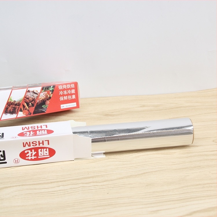 Folie de aluminiu de 0,01 mm pentru grătar și ambalare la pachet, conservarea alimentelor, dimensiuni 30 cm × 2 m