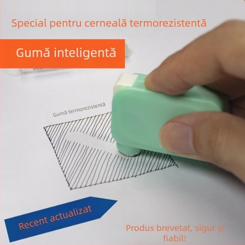 Radieră inteligentă reîncărcabilă pentru cerneală termoreactivă a pixurilor