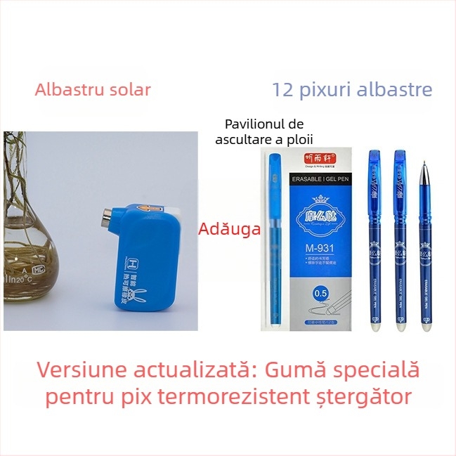 Radieră inteligentă reîncărcabilă pentru cerneală termoreactivă a pixurilor