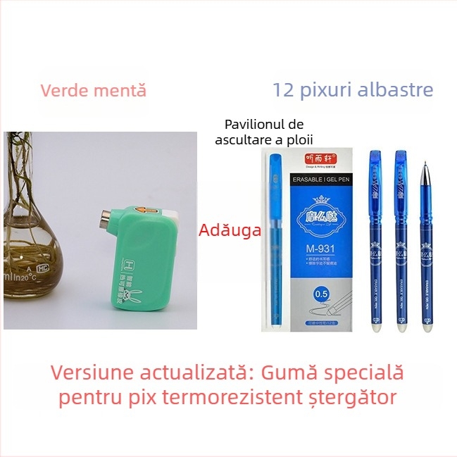 Radieră inteligentă reîncărcabilă pentru cerneală termoreactivă a pixurilor