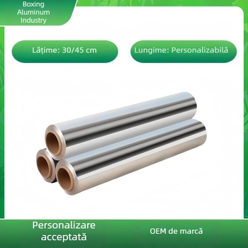 folie de aluminiu alimentară – role mici pentru uz casnic, potrivite pentru grătar, coacere în cuptor și gătit de carne, rezistente la temperaturi înalte, dedicate fructelor de mare și tăițeilor de orez.