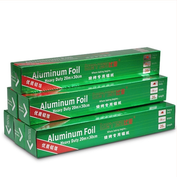 Folie de aluminiu BiYa pentru cuptor electric, fără plumb, grosime 18 µm, role de 20 m, 60 de role în ambalaj, compatibil cu cuptoarele cu microunde
