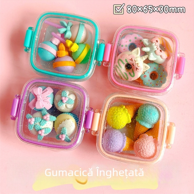 Very Good 8635 Radieră cu design de fructe în stil desen animat – fără firimituri, curată, fără urme