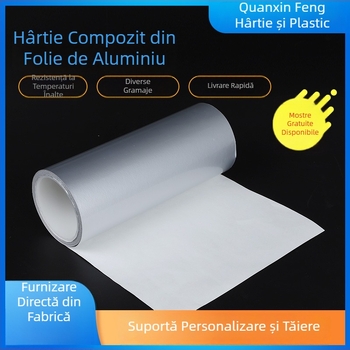 Hârtie laminată din folie de aluminiu compozită, pentru ambalaje medicale și alimentare cu închisare termică, personalizabilă