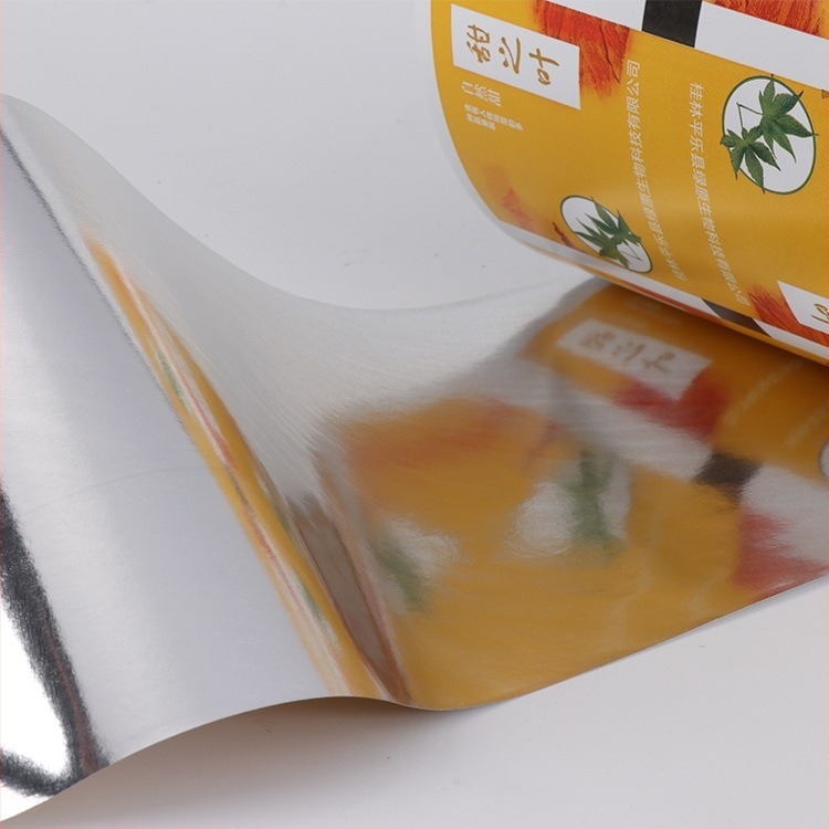 Material pentru ambalarea pliculețelor de ceai: hârtie laminată cu folie de aluminiu, rezistentă la ulei, ambalare individuală