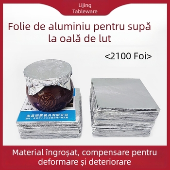 Folie de aluminiu alimentară pentru coacere și grătar, potrivită pentru sigilarea ceaiului cu lapte și a băuturilor calde, menține căldura și prospețimea, rezistentă la temperaturi înalte.