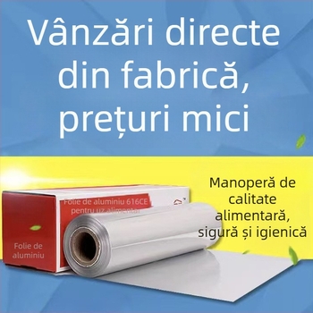 Role groase de folie de aluminiu alimentar, pentru friteze cu aer, coacere în cuptor și grătar comercial