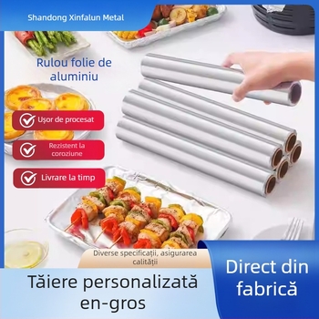 Folie de aluminiu de unică folosință pentru grătar, role de folie de aluminiu pentru friteuză cu aer