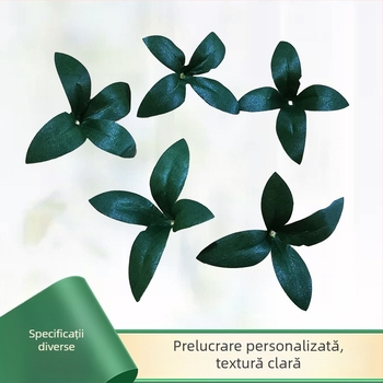 Floare artificială cu frunze de rod și plasă mătase, plantă decorativă pentru ședințe foto