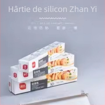 Hârtie de copt cu strat de silicon pentru coacere și grătar, antiaderentă, absorbantă de ulei, rezistentă la temperaturi înalte