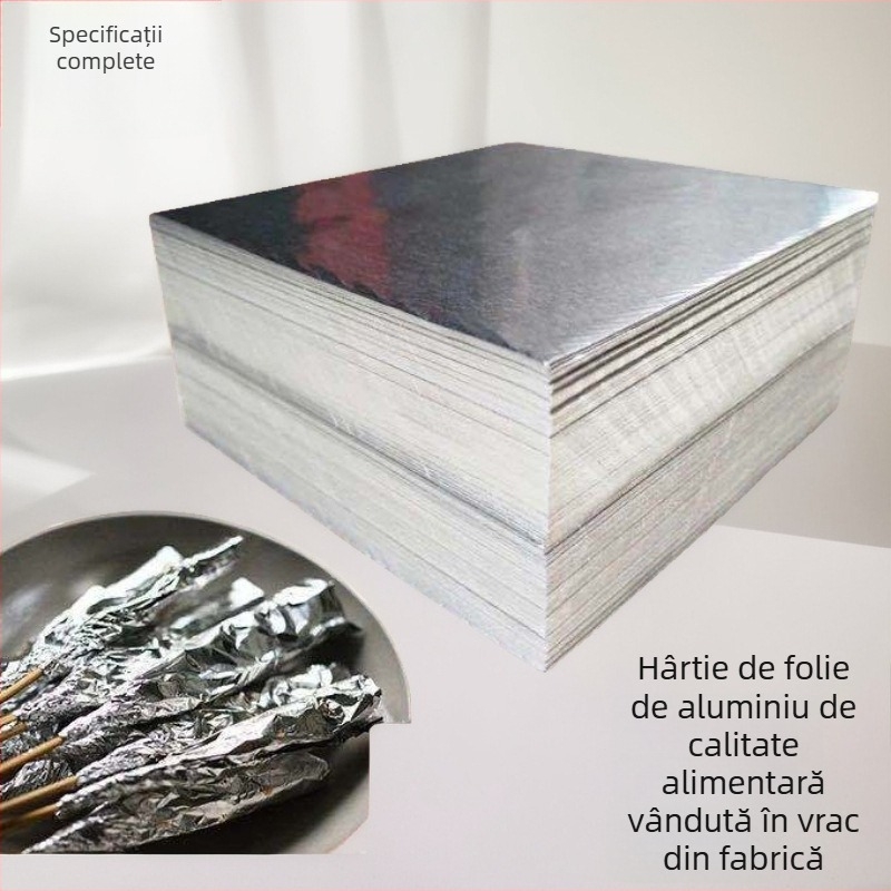 Folie de aluminiu groasă, comerciale, tăiate în felii, pentru o singură utilizare, de calitate alimentară, pentru grătare, dimensiuni personalizabile