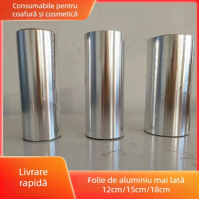 Folie de aluminiu pentru coafură, groasă și lată, pentru permanent și vopsire