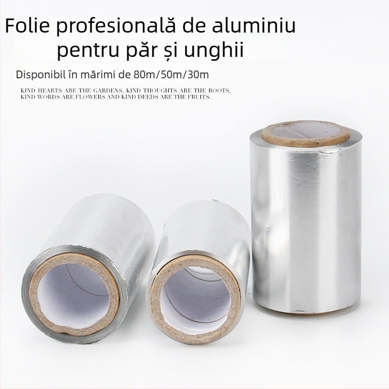 Folie profesională pentru păr și unghii, folie de aluminiu pentru perm și îndepărtarea lacului de unghii, trei variante