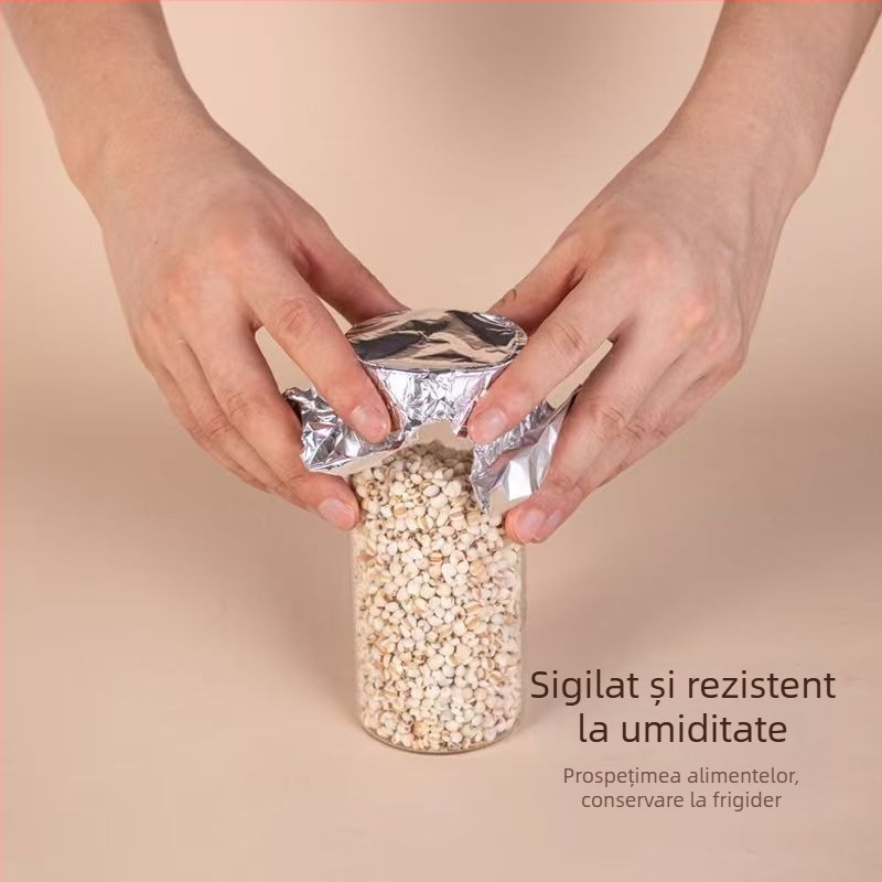Hârtie de copt cu silicon alimentară și folie de aluminiu, pentru cuptor și air fryer, potrivită pentru grătar și coacere