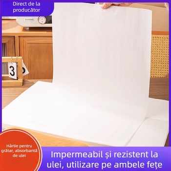 Hârtie de copt cu silicon, pătrată, antiaderentă, absorbe uleiul, pentru cuptor.