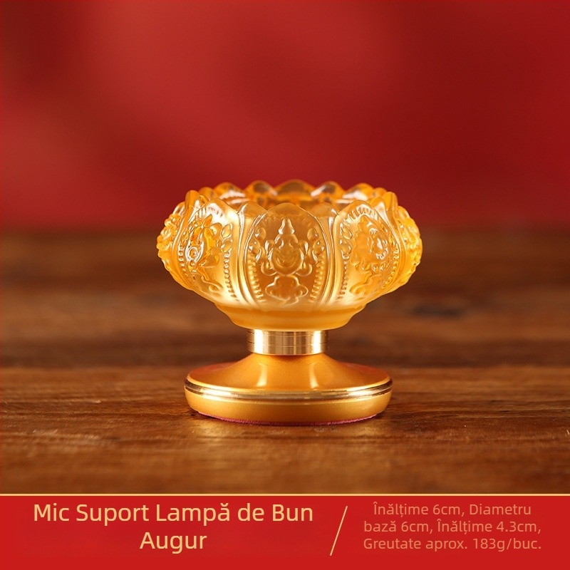 Suport din sticlă pentru lampă de unt cu lotus, pentru uz casnic
