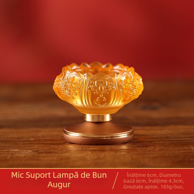 Suport din sticlă pentru lampă de unt cu lotus, pentru uz casnic