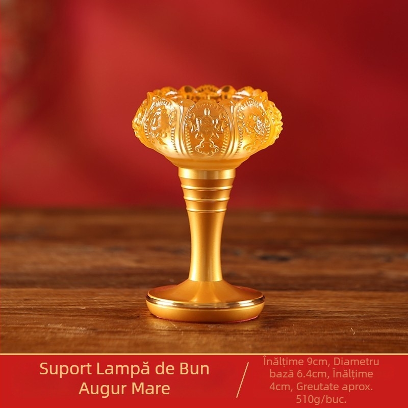 Suport din sticlă pentru lampă de unt cu lotus, pentru uz casnic