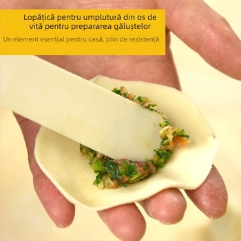 Lingură de umplere pentru colțunași din os de vită și unealtă pentru colțunași și wonton