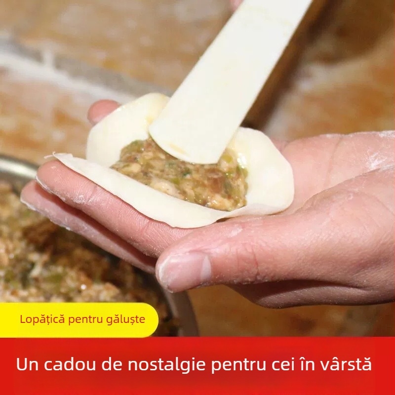 Lingură de umplere pentru colțunași din os de vită și unealtă pentru colțunași și wonton