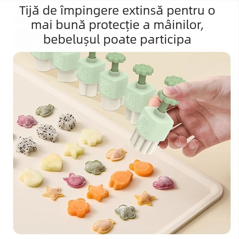 Formă pentru wonton și set de instrumente pentru decorare aluat, pentru hrana bebelușilor, forme cu fluture pentru tăiței și forme pentru biscuiți