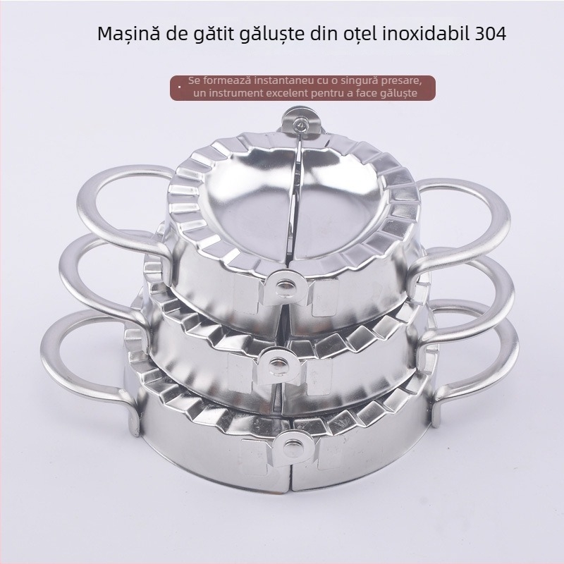 Set din oțel inoxidabil 304 pentru dumplings: formă pentru dumplings, dumplings maker, presă pentru dumplings, formă pentru aluat