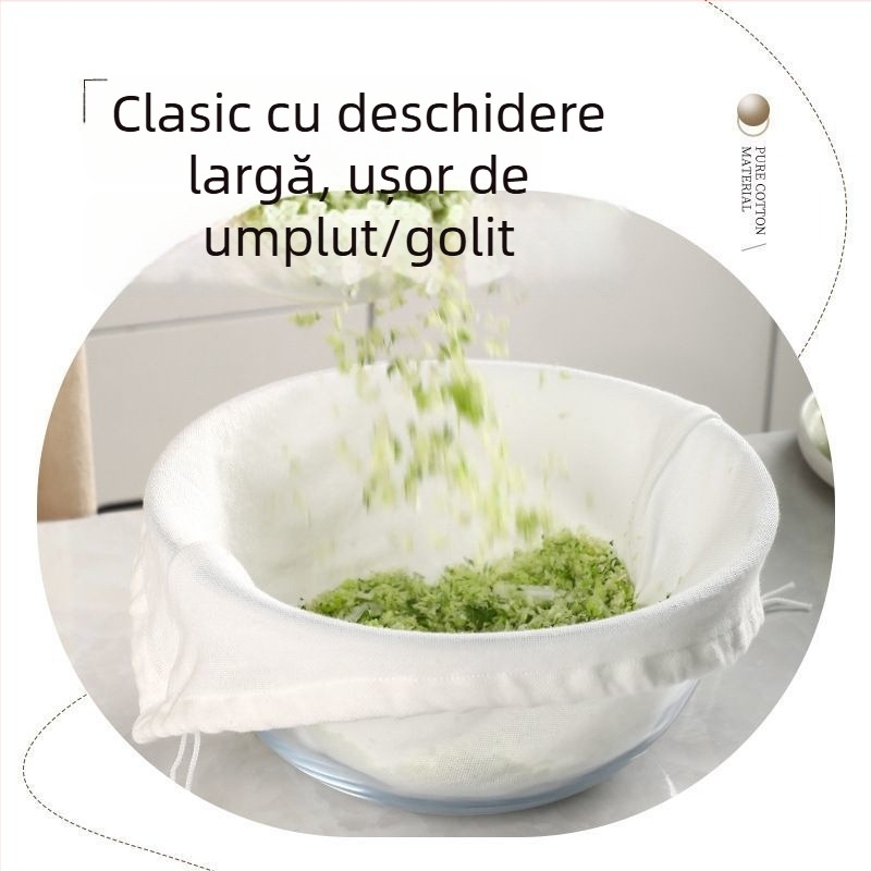 Presă pentru stoarcerea apei din umplutura de găluște, pungă de umplutură din legume, pungă filtrare lapte de soia, filtru și strecurător de ceai, presă de deshidratare a legumelor