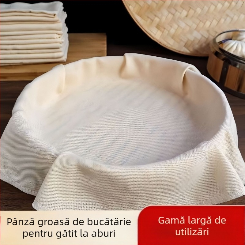 Pânză groasă pentru aburi, din bumbac-lin, neaderentă, pentru coșul de aburi, ideală pentru colăcei și găluște