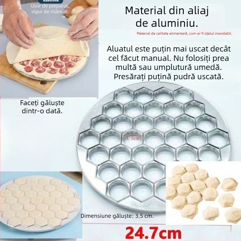 Formă din aluminiu pentru găluște (colțunași) – aparat rapid de împachetare, ustensilă de bucătărie