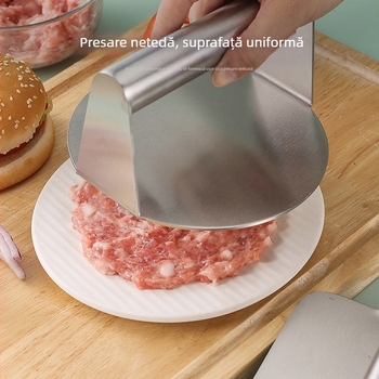 Matriță rotundă pentru chifteluțe din carne de vită, pui și calamari; presă pentru hamburger; FDA certificat