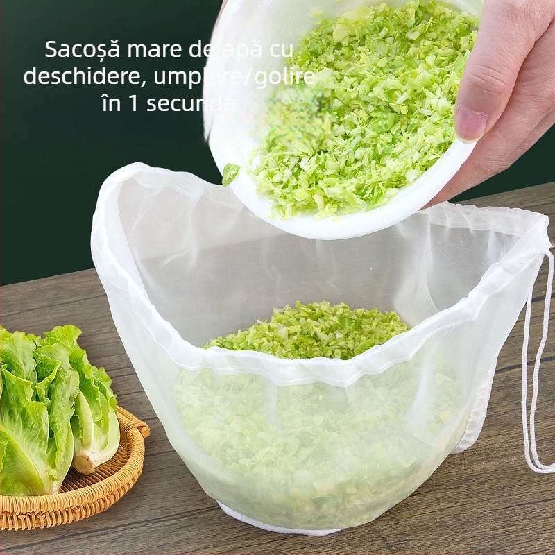 Sac de presare legume și umplutură pentru găluște — sac de strecurare cu gură mare pentru uz casnic