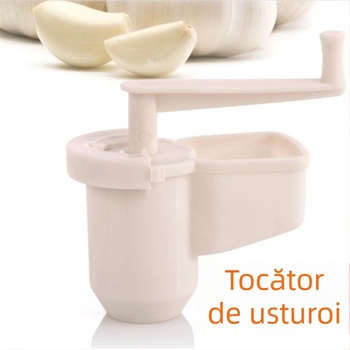 Presă manuală pentru ghimbir și usturoi, măcinător de usturoi din plastic, ajutor creativ în bucătărie