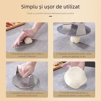 Presă circulară pentru foi de gyoza din oțel inoxidabil, ustensilă de bucătărie pentru acasă, formă pentru chifteluțe de burger