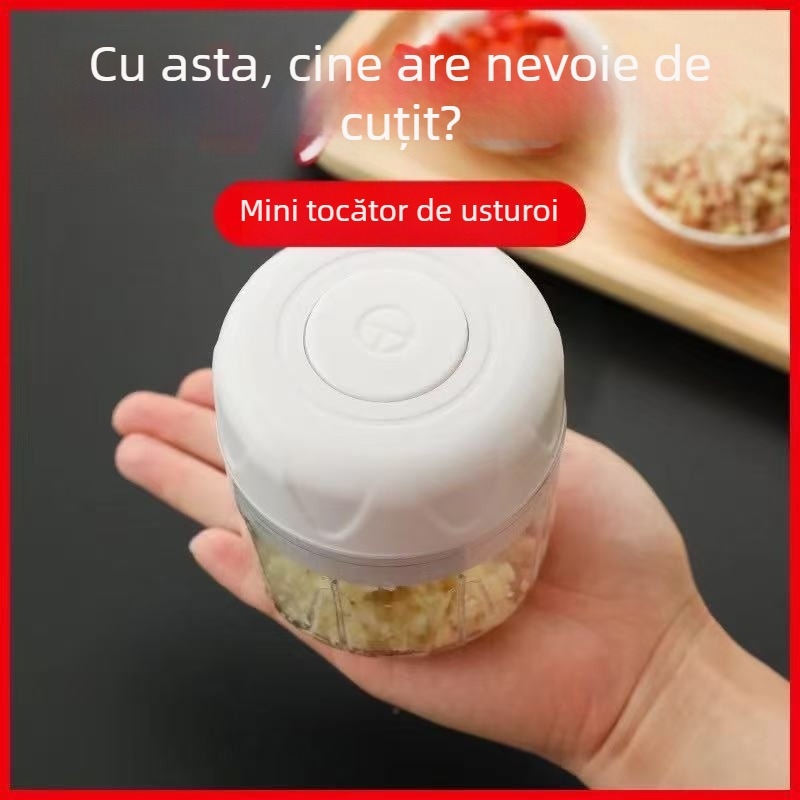Zdrobitor și curățător de usturoi portabil, manual, compact, multifuncțional pentru bucătărie
