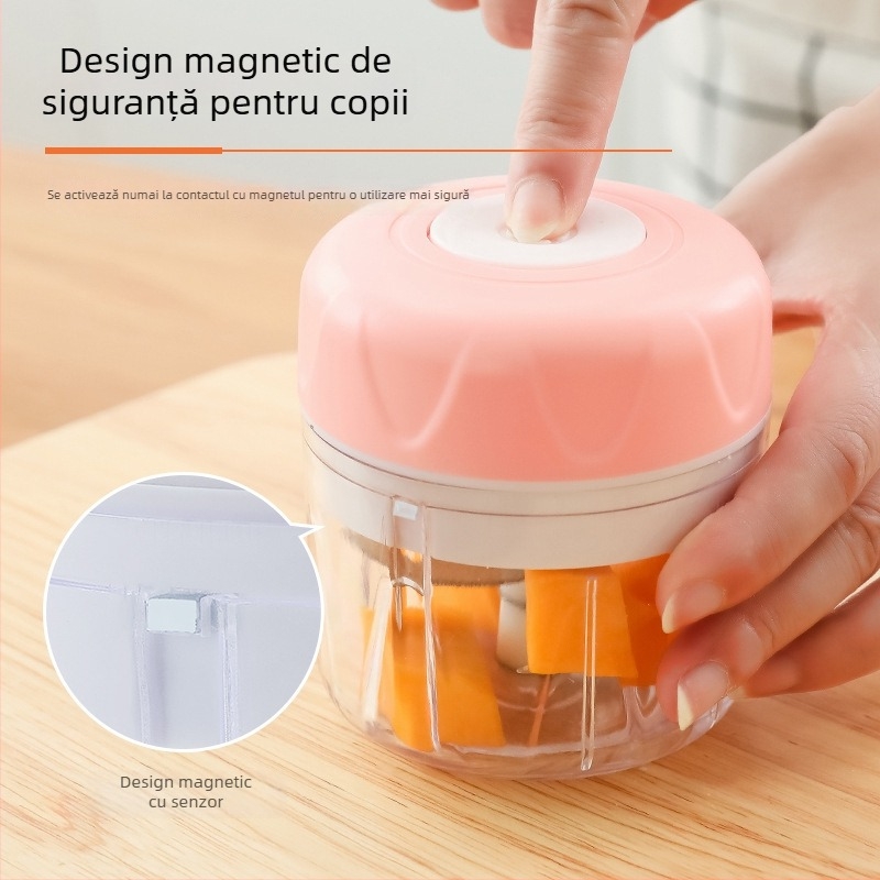 Zdrobitor și curățător de usturoi portabil, manual, compact, multifuncțional pentru bucătărie