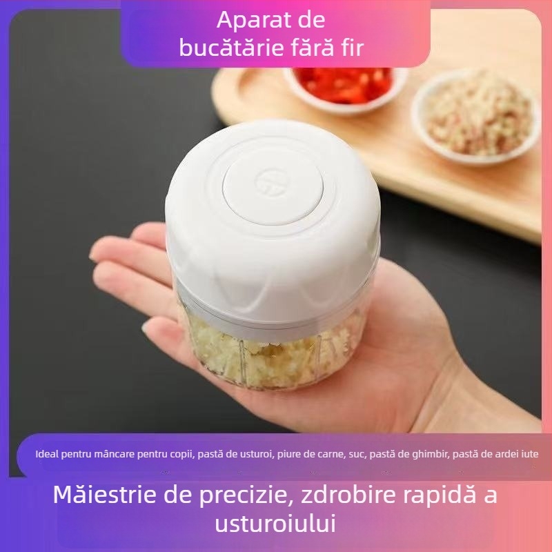 Zdrobitor și curățător de usturoi portabil, manual, compact, multifuncțional pentru bucătărie