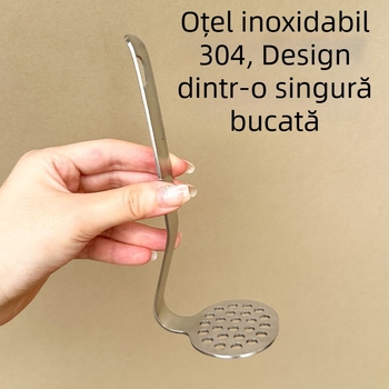 Zdrobitor din oțel inoxidabil 304 pentru cartofi și taro, presă pentru usturoi, zdrobitor compact pentru alimente în bucătărie